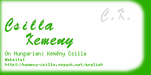 csilla kemeny business card