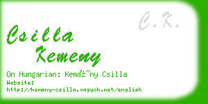 csilla kemeny business card